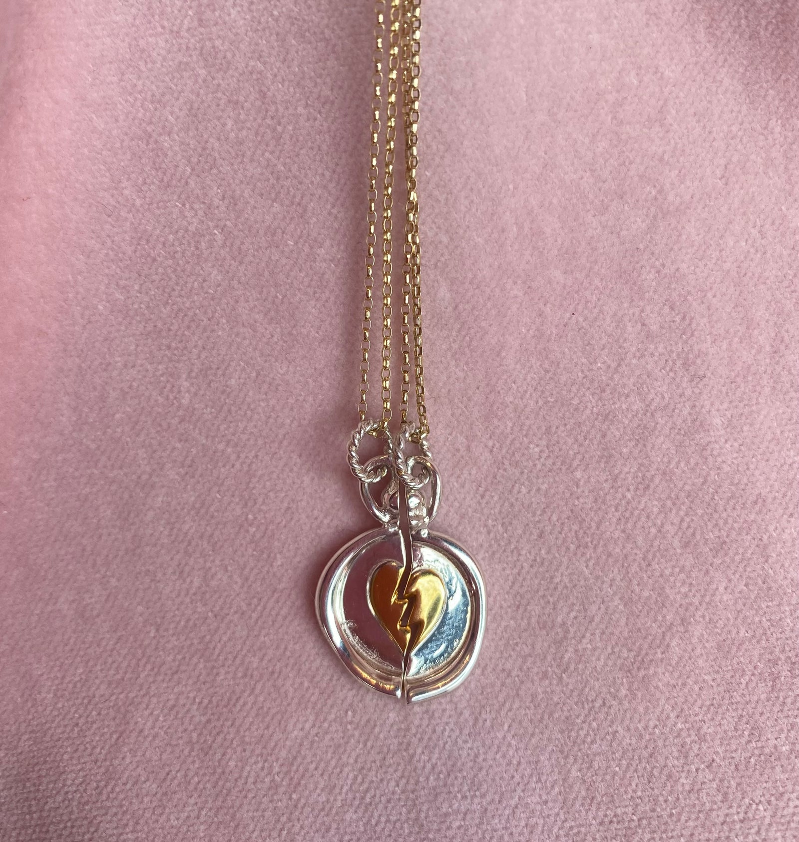 Mini Shared Heart Charms