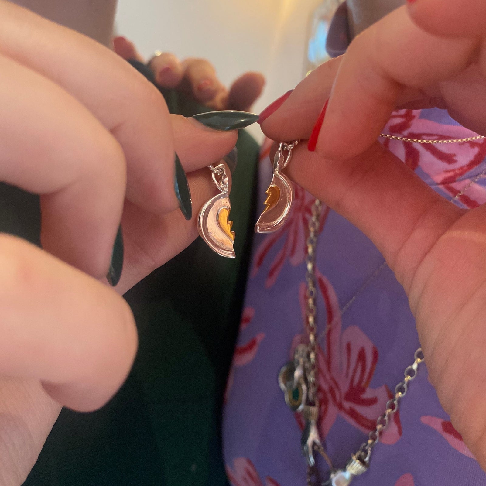 Mini Shared Heart Charms