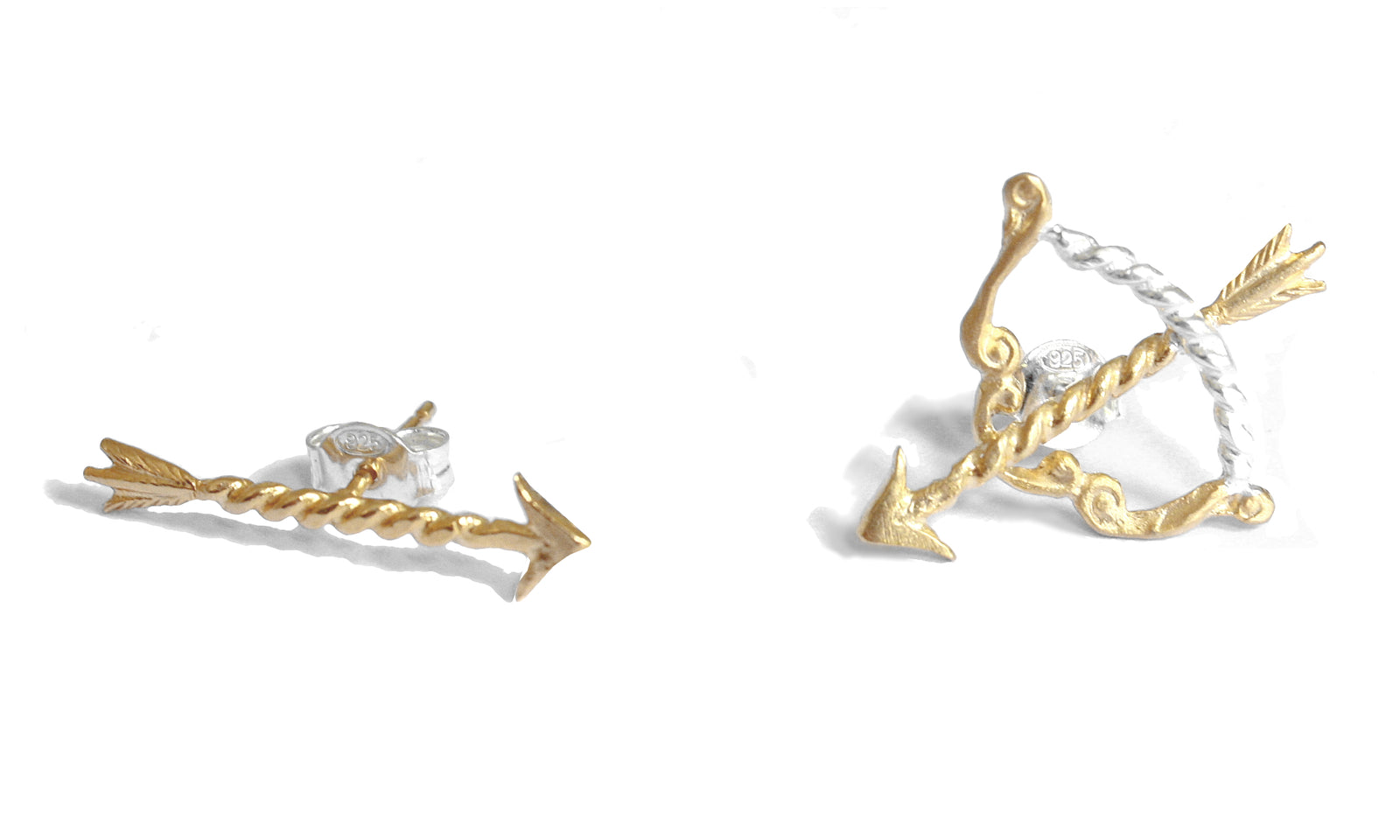Bow and Arrow Earrings (Pair)