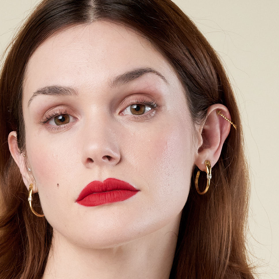 Hand Hoop Earrings (Pair)