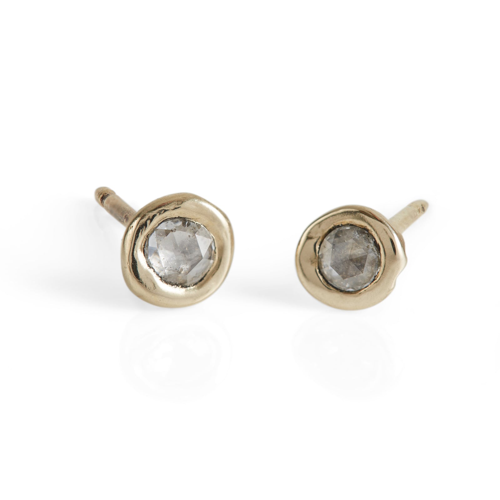 Luxe Petites Tiny Rose-Cut Diamond Stud Earrings