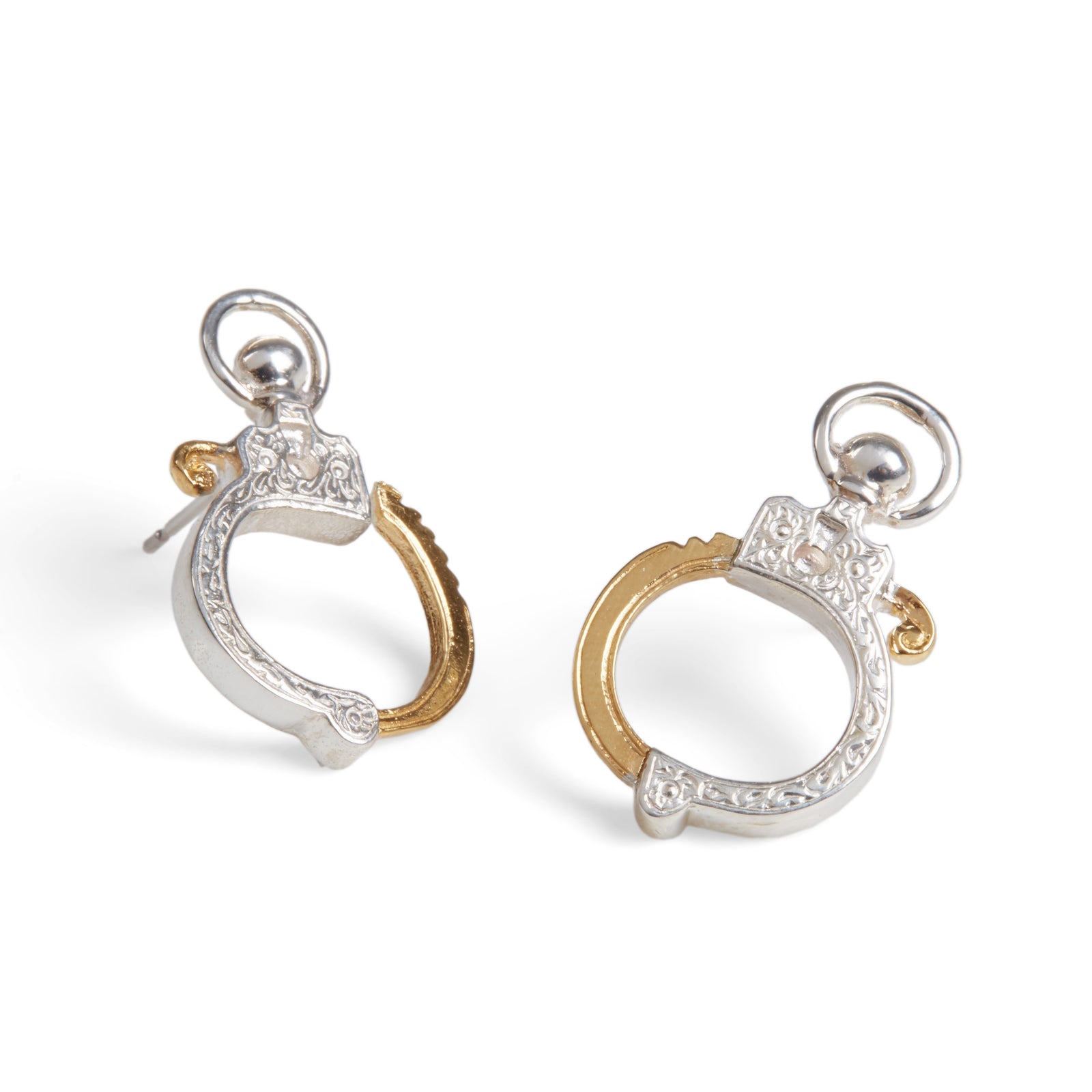 Mini Handcuff Stud Earrings (Pair)