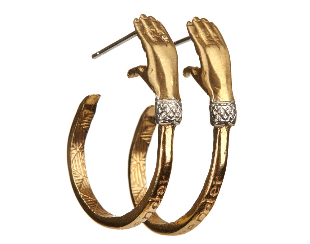 Hand Hoop Earrings (Pair)