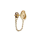 Petites Symbol Wax Seal Chain Stud Earring (Single)