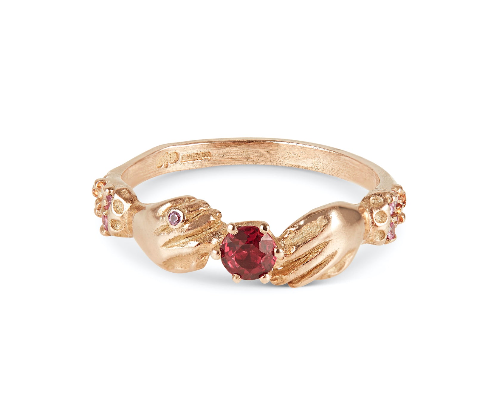 Promise Ring with Ruby and Pink Sapphires