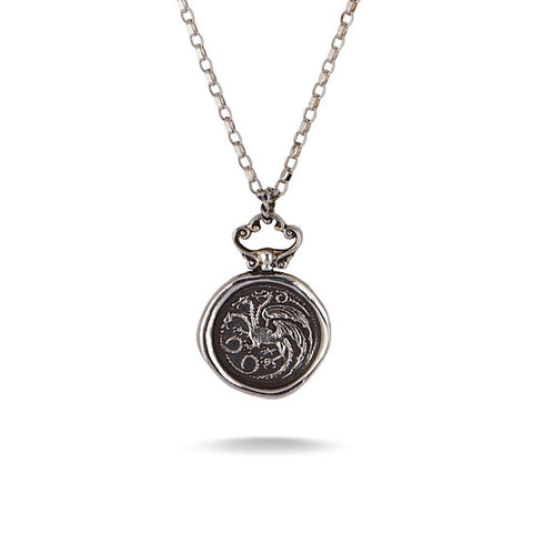 House of the Dragon & JdL Targaryen Silver Necklace with Clasp