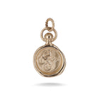 The House of the Dragon & JdL Velaryon Wax Seal Charm by Jessica de Lotz Jewellery features a raised dragon design and an organic-shaped border, hanging from a twisted loop, shown on a plain white background.