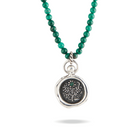 LTD ED The Philosophical Tree Charm with  Malachite beaded chain