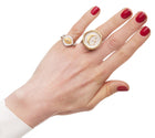 Moon Swoon Signet Ring with Diamonds