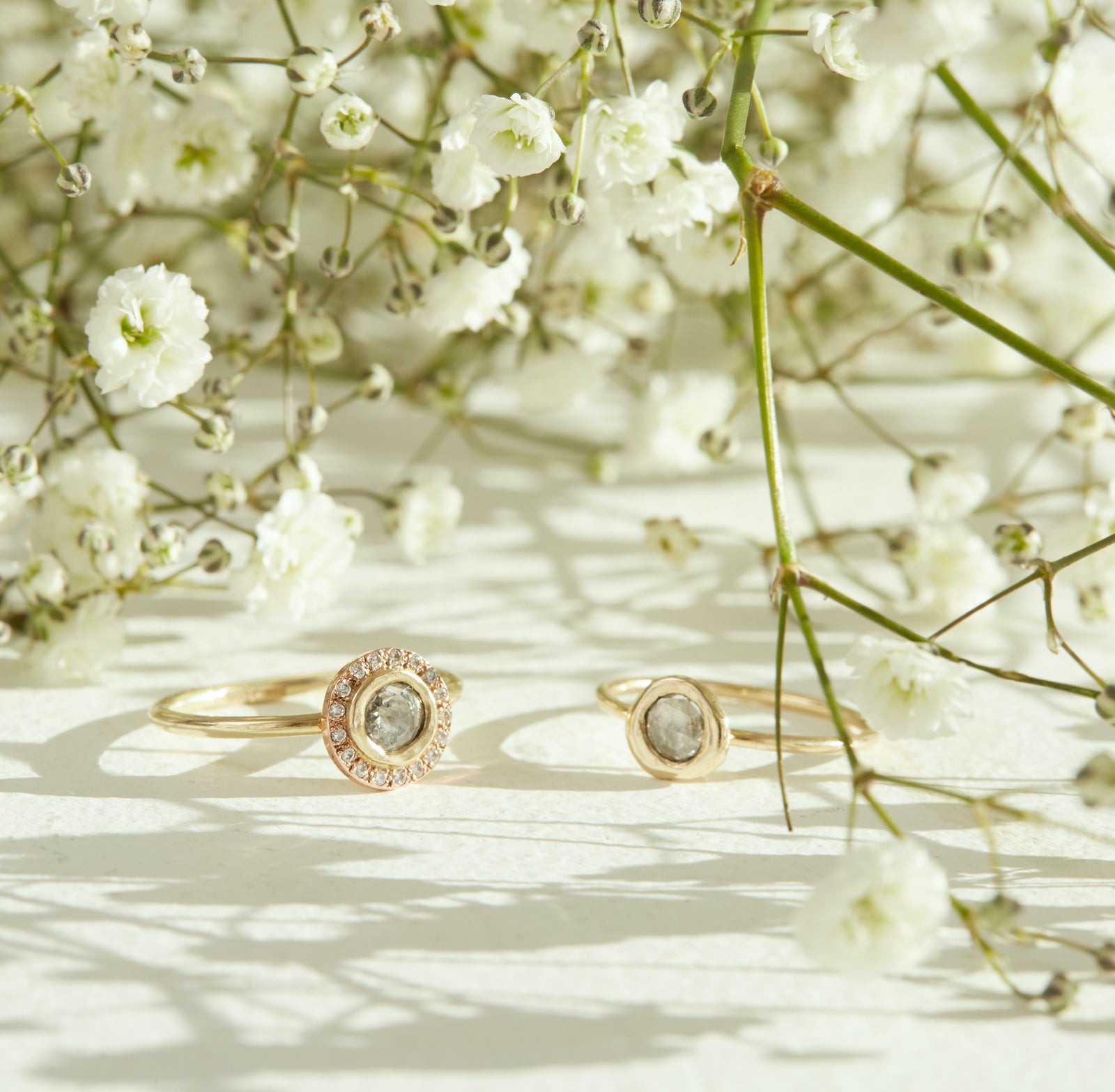 Luxe Petites Rose-Cut Diamond Stacking Ring