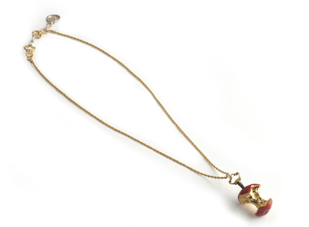 Red Relished Apple Necklace