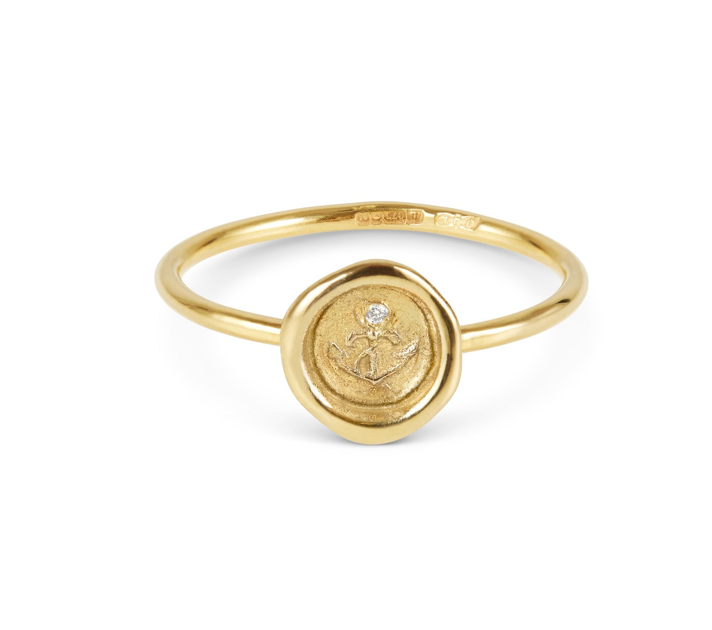Petites Faith-Hope-Charity Wax Seal Stacking Rings