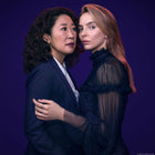 killing eve villanelle holding Eve with jdl jewellery petites stacking rings on left hand copyright BBC America and Sid Gentle Films