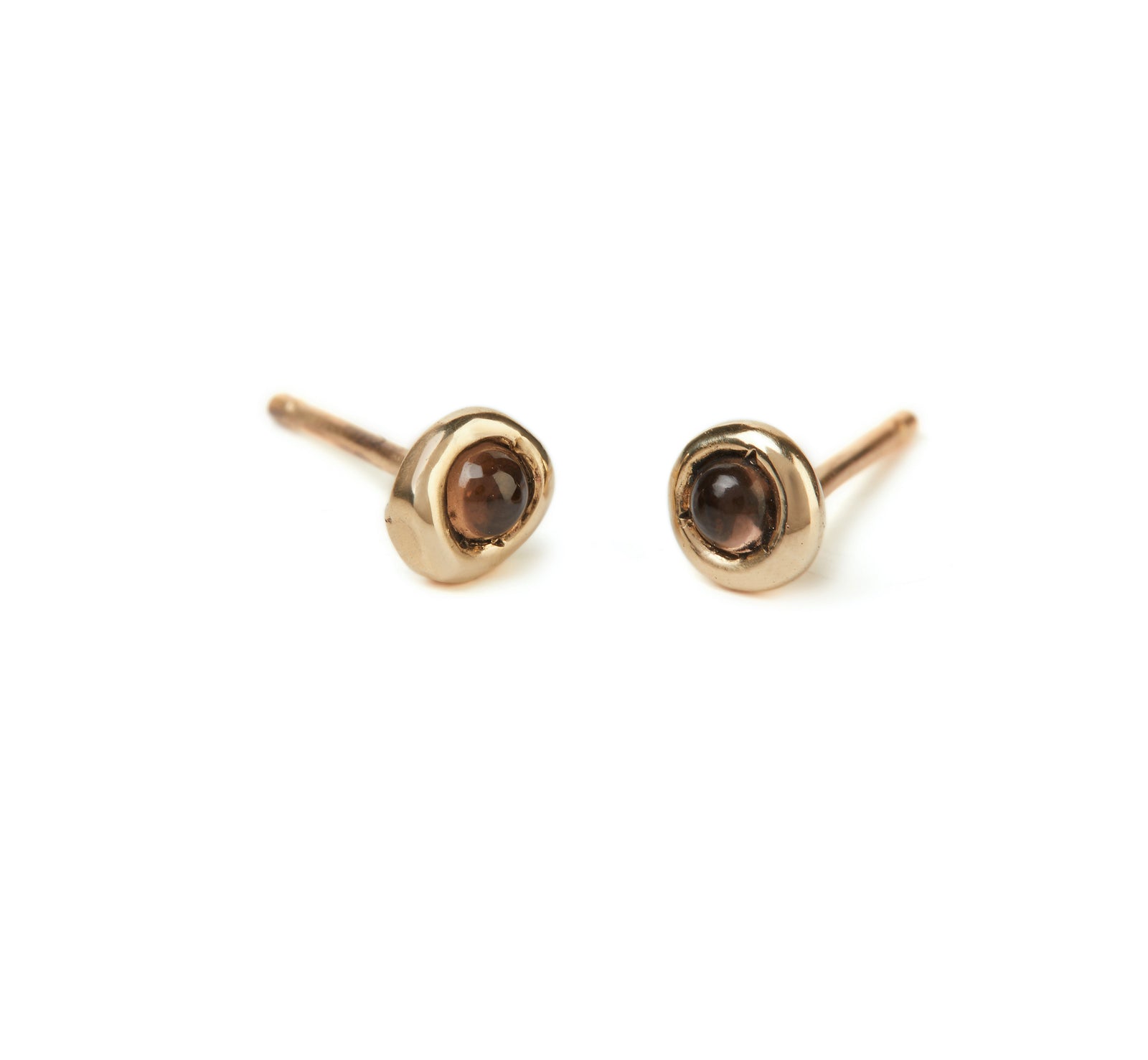 'Fearful' Smoky Quartz Emotion Stud Earrings