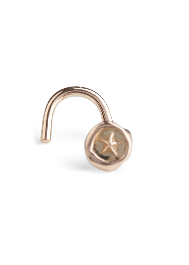 Jessica de Lotz JdL Jewellery New Teeny Weeny Petites 9ct Gold Nose Studs with Heart and Stars Teeny Weeny Star Nose Stud Rose Gold