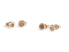 Jessica de Lotz JdL Jewellery New Teeny Weeny Petites 9ct Gold Earring Studs with Heart and Stars Rose Gold