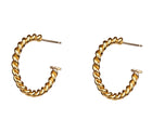 Jessica de Lotz JdL Jewellery Gladys Joyce Bowden Collection Gold Plated Silver Twisted Wire Hoops